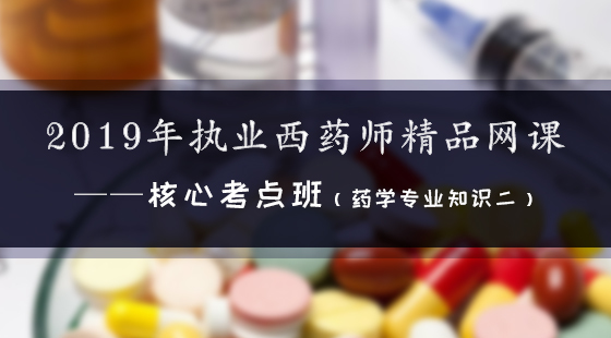 2019年執(zhí)業(yè)西藥師精品網(wǎng)課--核心考點班（西藥二）