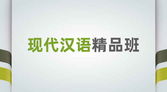 2020年現(xiàn)代漢語精品班